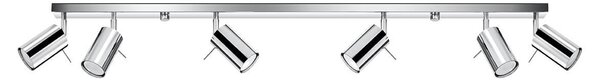Lampada da Soffitto 6xGU10 RING 6L Orientabile in Acciaio