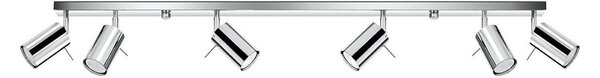 Lampada da Soffitto 6xGU10 RING 6L Orientabile in Acciaio