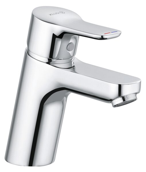 KLUDI PURE&EASY Mitigeur monocommandé pour lavabo, hauteur de bec 70mm, sans garniture d'écoulement, basse pression, chrome, 372750565, 372750565