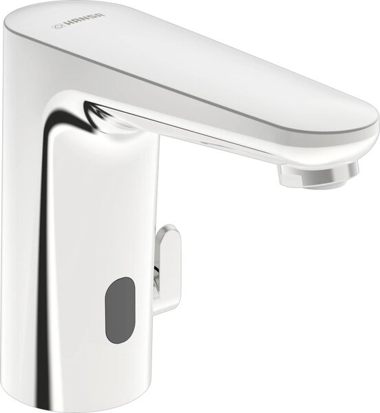 HANSA HANSAELECTRA Safety Mitigeur de lavabo, avec capteur, alimentation, saillie 123mm, 91102009, 91102009