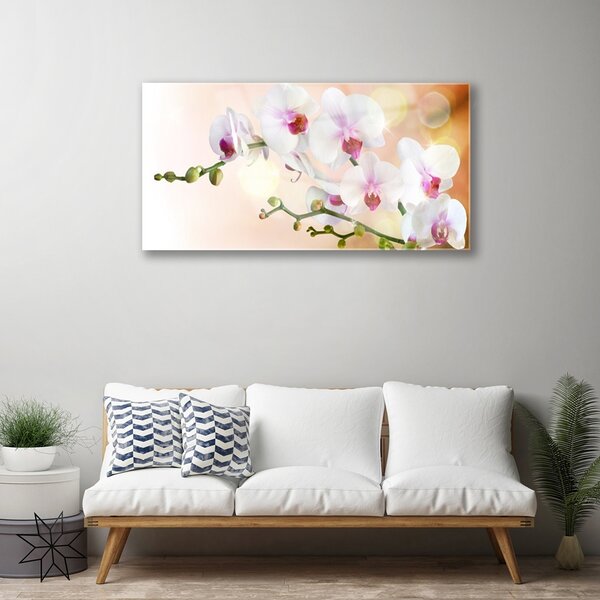 Quadro vetro Fiori Pianta naturale 100x50 cm 2 appendini