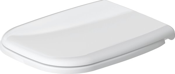 Duravit WC-Sitz D-Code mit Absenkautomatik, Scharniere Edelstahl, weiß