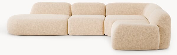 Divano angolare componibile XL in bouclé con chaise longue Wolke