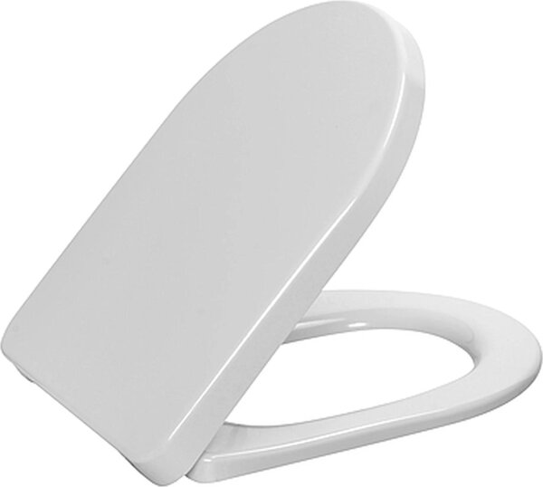 MKW Sedile WC con coperchio e cerniera Vario, Dario Basic, bianco, 1 pz