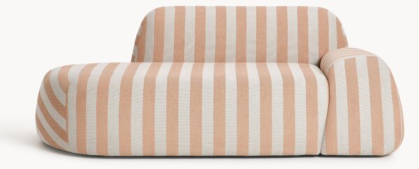 Divano a righe 2 posti con chaise longue Wolke