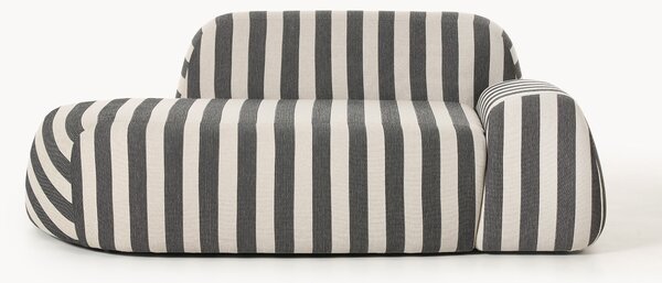 Divano a righe Wolke (2 posti) con terminale chaise longue