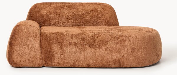 Divano 2 posti con chaise longue in teddy bouclé Wolke