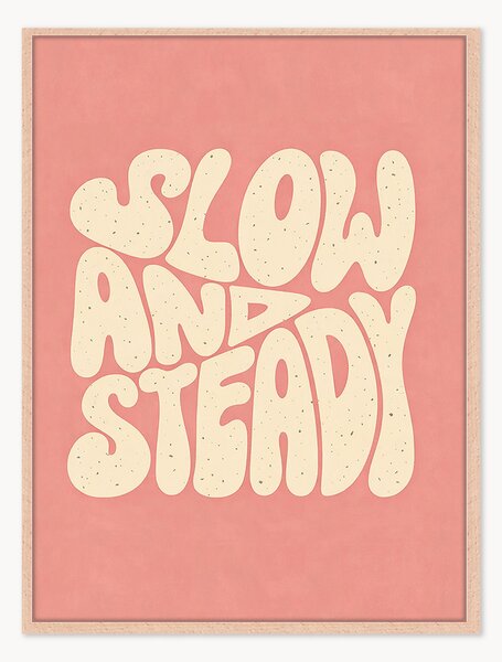 Stampa digitale incorniciata fatta a mano Slow & Steady