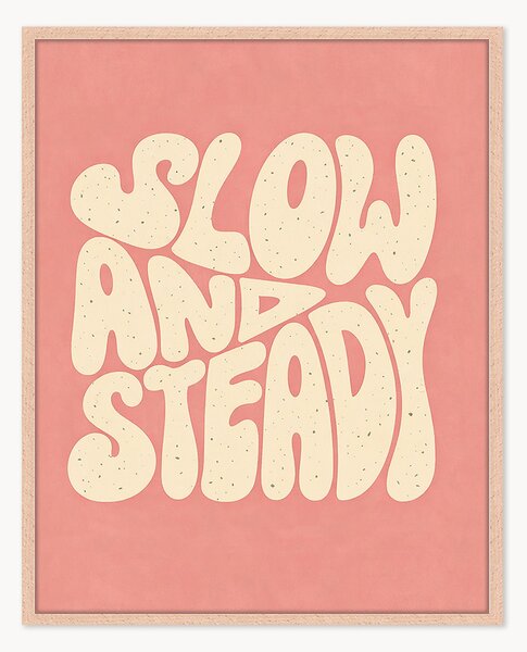 Stampa digitale incorniciata fatta a mano Slow & Steady