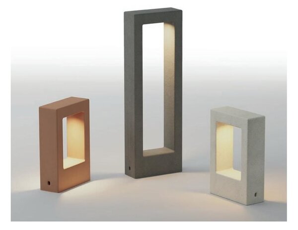 SANDER PALETTI DA GIARDINO IN CEMENTO 3 COLORI IP65 LED INTEGRATO LUCE 2700K-3000K 2 MISURE DESIGN MODERNO