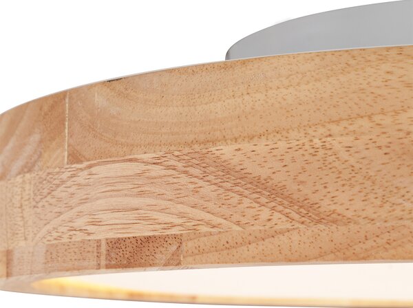Plafoniera scandinava in legno 40 cm con LED dimmerabile - Pecker