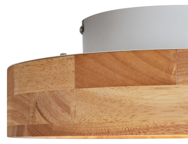 Plafoniera scandinava in legno 30 cm con LED dimmerabile - Pecker