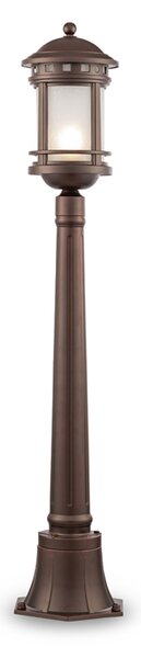 Lampione Per Esterno Vintage Da Esterno Alluminio Marrone 1 Luce E27 60W Ip44