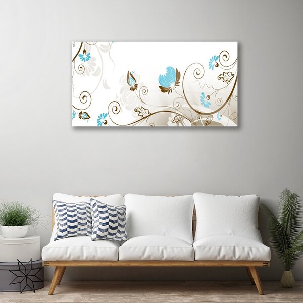 Quadro su vetro Grafica astratta 100x50 cm 2 appendini