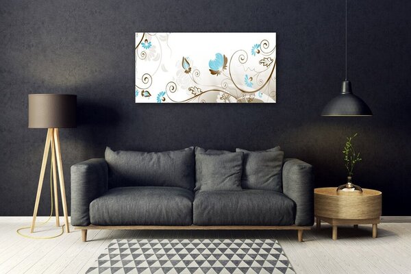 Quadro su vetro Grafica astratta 100x50 cm 2 appendini