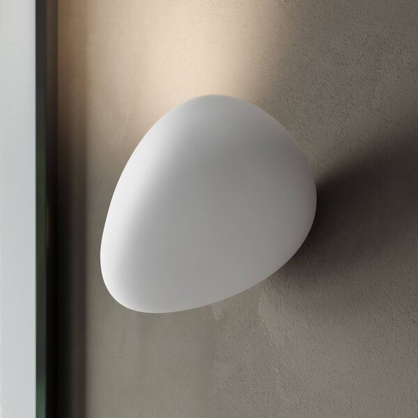 Karman applique da esterni LED Flò bianco 16 x 12 cm resina IP55, Bianco / Opale, Soggiorno / Sala da pranzo, Plastica, Design