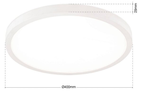 ORION Plafoniera a LED Disc, dimmerabile, Bianco / Opale, Soggiorno / Sala da pranzo, Alluminio, Moderno, Plafoniera LED