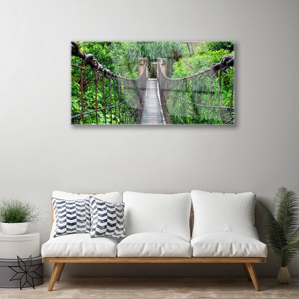 Quadro in vetro Ponte Alberi Architettura 100x50 cm 2 appendini