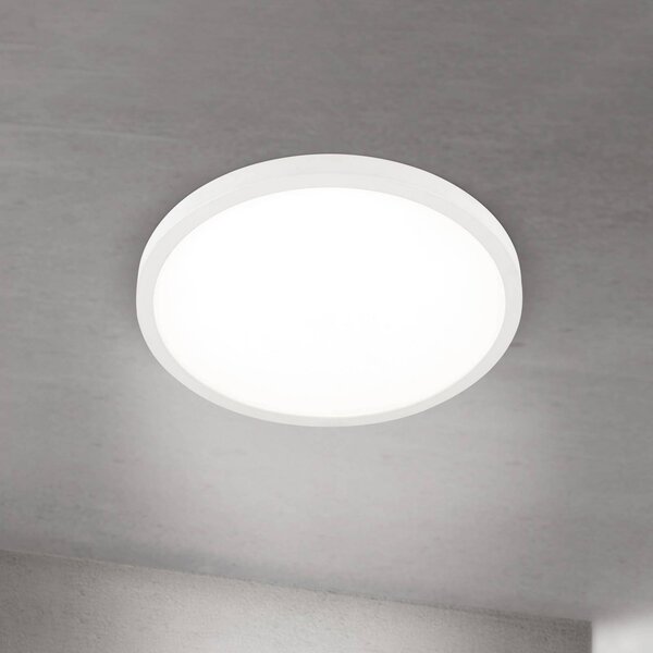 ORION Plafoniera a LED Disc, dimmerabile, Bianco / Opale, Soggiorno / Sala da pranzo, Alluminio, Moderno, Plafoniera LED