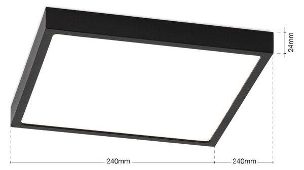 ORION Plafoniera a LED Disc, dimmerabile, Nero, Soggiorno / Sala da pranzo, Alluminio, Moderno, Plafoniera LED