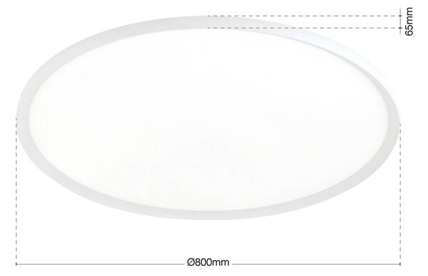 ORION Plafoniera a LED Kant, dimmerabile, Bianco / Opale, Soggiorno / Sala da pranzo, Alluminio, Moderno, Plafoniera LED