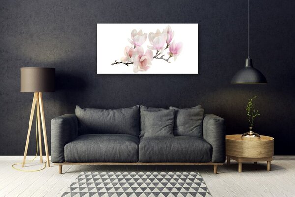 Quadro in vetro Fiori Pianta naturale 100x50 cm 2 appendini