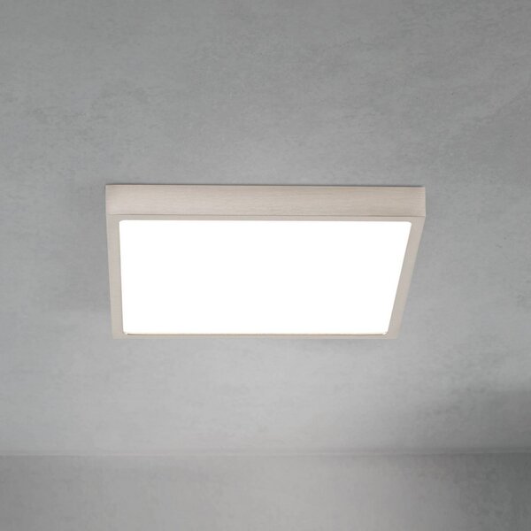 ORION Plafoniera a LED Disc, dimmerabile, Alluminio / Grigio / Zincato, Soggiorno / Sala da pranzo, Alluminio, Moderno, Plafoniera LED