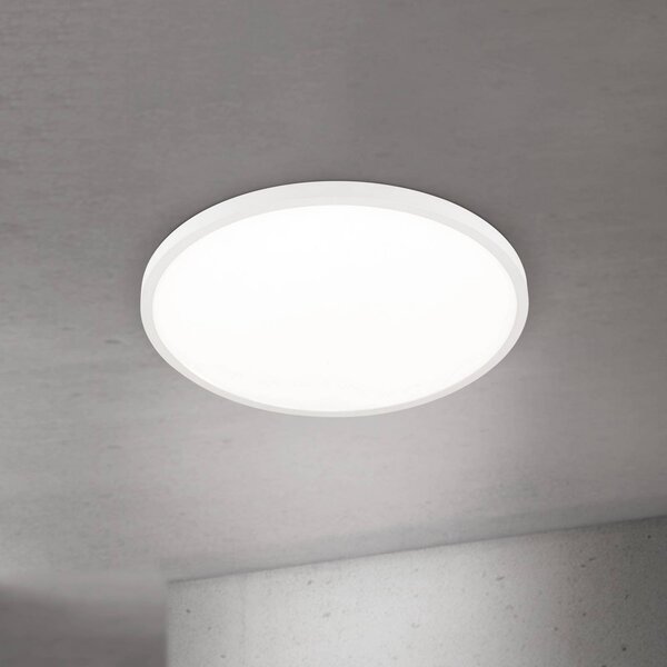 ORION Plafoniera a LED Disc, dimmerabile, Bianco / Opale, Soggiorno / Sala da pranzo, Alluminio, Moderno, Plafoniera LED