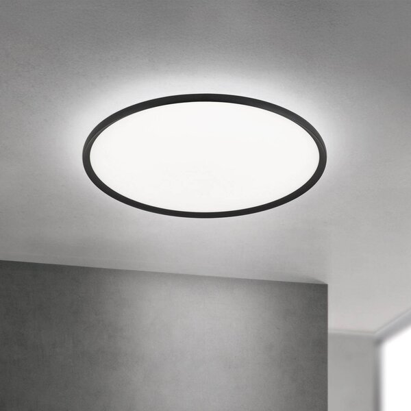 ORION Plafoniera a LED Kant, dimmerabile, Nero, Soggiorno / Sala da pranzo, Alluminio, Moderno, Plafoniera LED