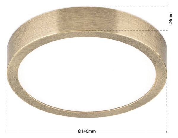 ORION Plafoniera a LED Disc, dimmerabile, Bronzo / Ottone antico, Soggiorno / Sala da pranzo, Alluminio, Moderno, Plafoniera LED