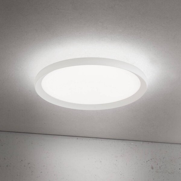 ORION Plafoniera a LED Kant, dimmerabile, Bianco / Opale, Soggiorno / Sala da pranzo, Alluminio, Moderno, Plafoniera LED