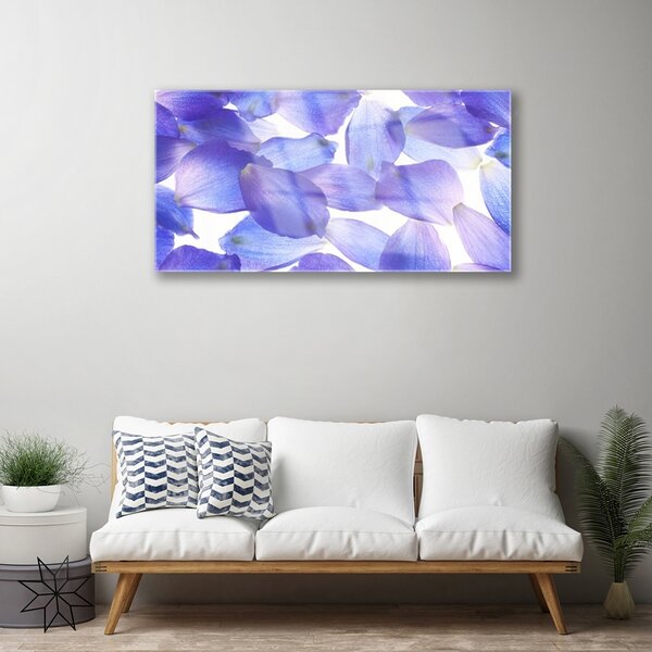 Quadro in vetro Petali Pianta Natura 100x50 cm 2 appendini