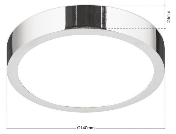 ORION Plafoniera a LED Disc, dimmerabile, Cromo / Argento, Soggiorno / Sala da pranzo, Alluminio, Moderno, Plafoniera LED