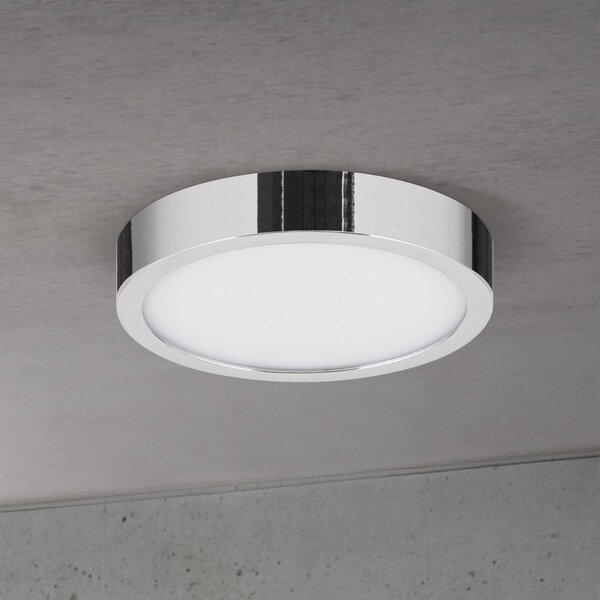 ORION Plafoniera a LED Disc, dimmerabile, Cromo / Argento, Soggiorno / Sala da pranzo, Alluminio, Moderno, Plafoniera LED