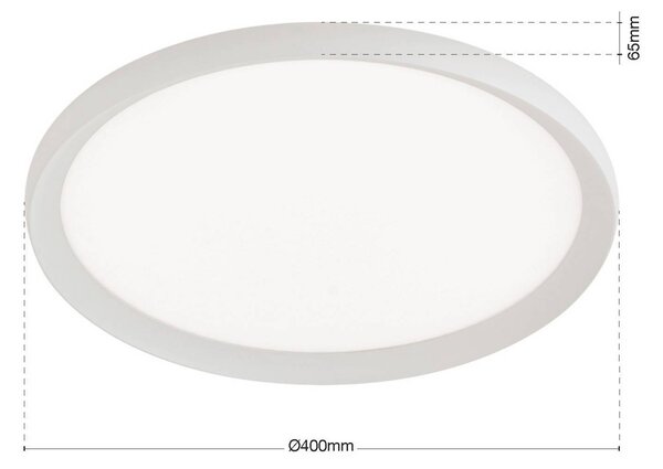 ORION Plafoniera a LED Kant, dimmerabile, Bianco / Opale, Soggiorno / Sala da pranzo, Alluminio, Moderno, Plafoniera LED