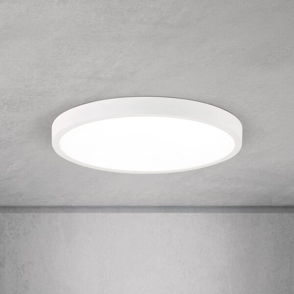ORION Plafoniera a LED Disc, dimmerabile, Bianco / Opale, Soggiorno / Sala da pranzo, Alluminio, Moderno, Plafoniera LED