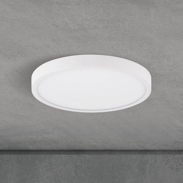 ORION Plafoniera a LED Disc, dimmerabile, Bianco / Opale, Soggiorno / Sala da pranzo, Alluminio, Moderno, Plafoniera LED
