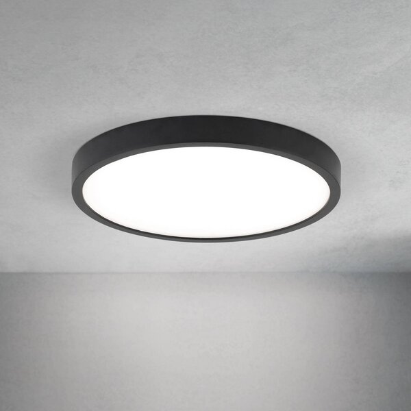 ORION Plafoniera a LED Disc, dimmerabile, Nero, Soggiorno / Sala da pranzo, Alluminio, Moderno, Plafoniera LED