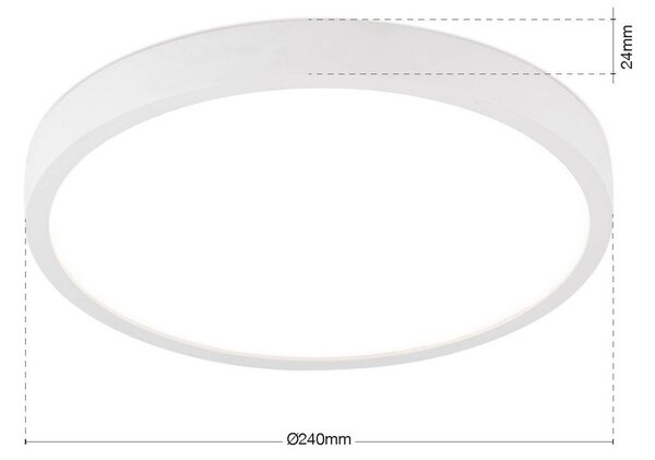 ORION Plafoniera a LED Disc, dimmerabile, Bianco / Opale, Soggiorno / Sala da pranzo, Alluminio, Moderno, Plafoniera LED