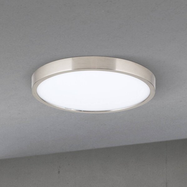 ORION Plafoniera a LED Disc, dimmerabile, Alluminio / Grigio / Zincato, Soggiorno / Sala da pranzo, Alluminio, Moderno, Plafoniera LED
