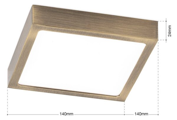ORION Plafoniera a LED Disc, dimmerabile, Bronzo / Ottone antico, Soggiorno / Sala da pranzo, Alluminio, Moderno, Plafoniera LED