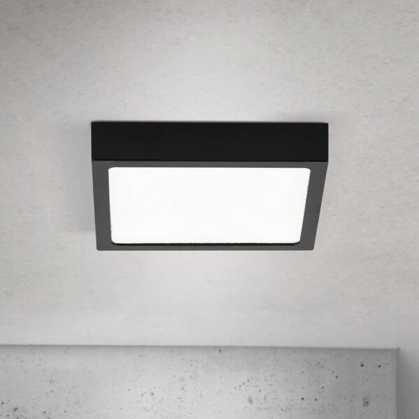 ORION Plafoniera a LED Disc, dimmerabile, Nero, Soggiorno / Sala da pranzo, Alluminio, Moderno, Plafoniera LED