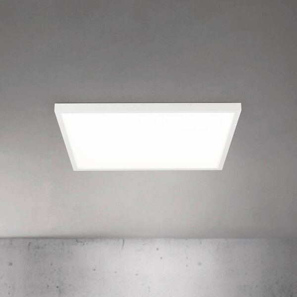 ORION Plafoniera a LED Disc, dimmerabile, Bianco / Opale, Soggiorno / Sala da pranzo, Alluminio, Moderno, Plafoniera LED