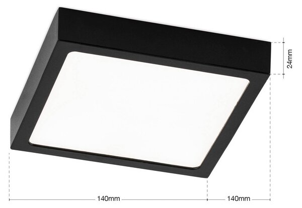 ORION Plafoniera a LED Disc, dimmerabile, Nero, Soggiorno / Sala da pranzo, Alluminio, Moderno, Plafoniera LED