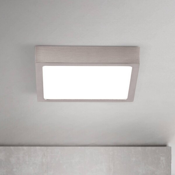 ORION Plafoniera a LED Disc, dimmerabile, Alluminio / Grigio / Zincato, Soggiorno / Sala da pranzo, Alluminio, Moderno, Plafoniera LED