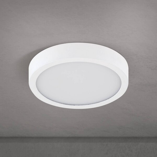 ORION Plafoniera a LED Disc, dimmerabile, Bianco / Opale, Soggiorno / Sala da pranzo, Alluminio, Moderno, Plafoniera LED