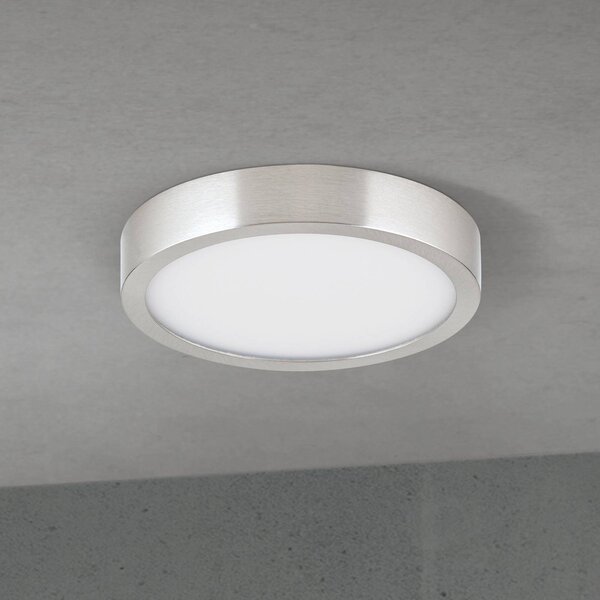 ORION Plafoniera a LED Disc, dimmerabile, Alluminio / Grigio / Zincato, Soggiorno / Sala da pranzo, Alluminio, Moderno, Plafoniera LED