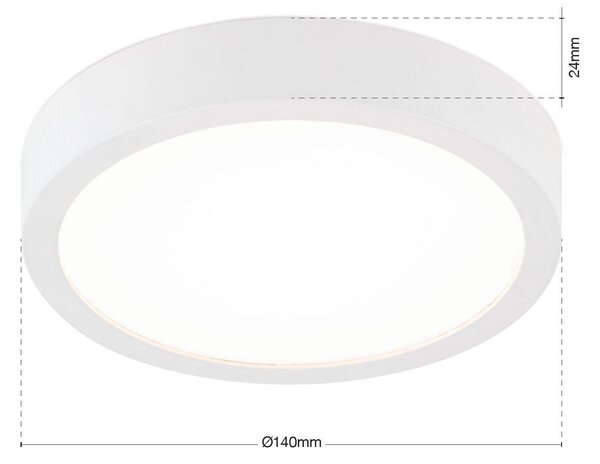 ORION Plafoniera a LED Disc, dimmerabile, Bianco / Opale, Soggiorno / Sala da pranzo, Alluminio, Moderno, Plafoniera LED