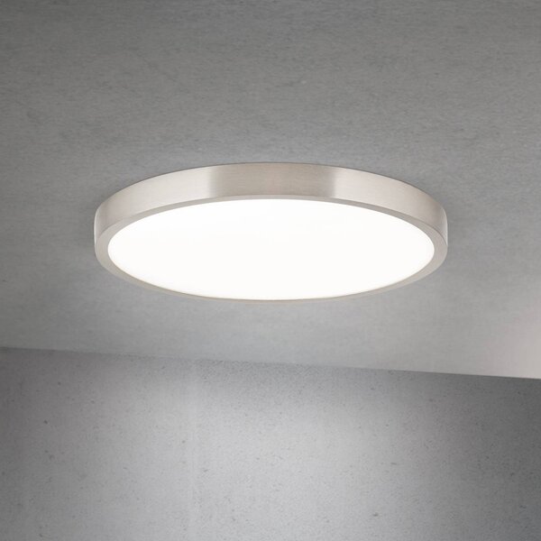 ORION Plafoniera a LED Disc, dimmerabile, Alluminio / Grigio / Zincato, Soggiorno / Sala da pranzo, Alluminio, Moderno, Plafoniera LED