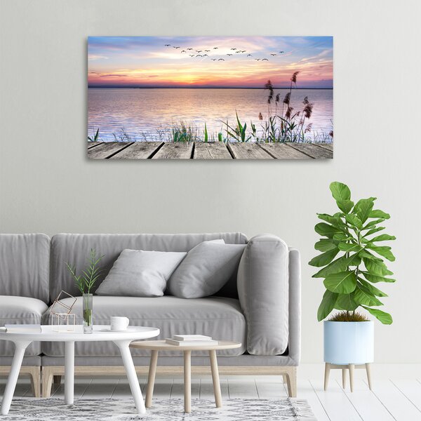 Quadro su tela Schede del mare, paesaggio del cielo 100x50 cm